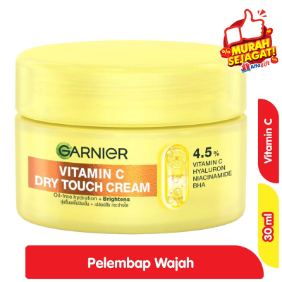 Promo Garnier Mochi Dry Touch Krim Pelembap Wajah Vitamin C 30 ml Alfamart