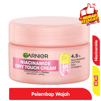 Promo Garnier Mochi Dry Touch Krim Pelembap Wajah Niacinamide 30 ml Alfamart