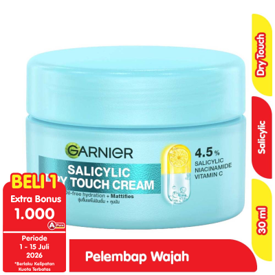 Promo Garnier Mochi Dry Touch Krim Pelembap Wajah Salicylic 30 ml Alfamart