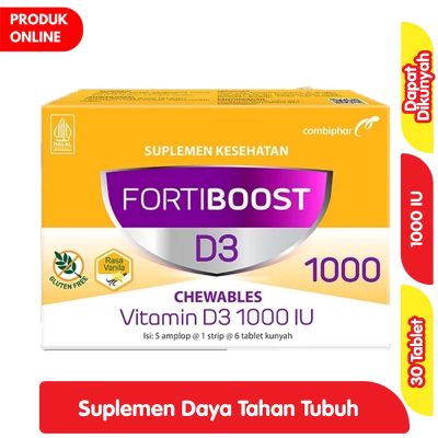 Promo Fortiboost Suplemen Kesehatan D3 1000 IU 30 Tablet Alfamart