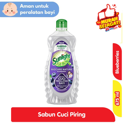 Promo Sunlight Biocare Nature Sabun Cuci Piring & Peralatan Bayi Botol 675 g Alfamart
