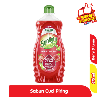 Promo Sunlight Sabun Cuci Piring Berry and Lime Botol 675 g Alfamart