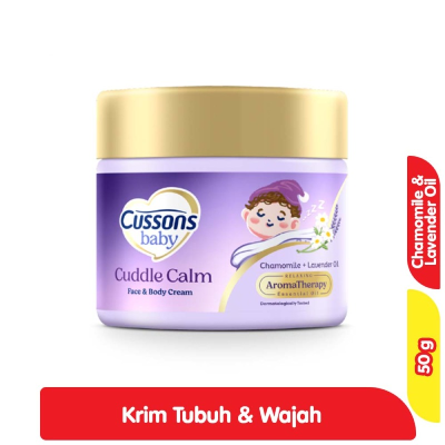 Promo Cussons Baby Cuddle Calm Krim Tubuh & Wajah Bayi 50 g Alfamart