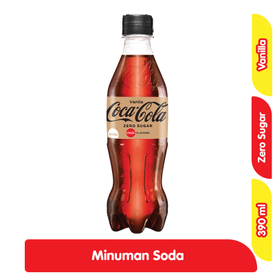 Promo Coca-Cola Zero Sugar Minuman Soda Kola Vanila Bebas Gula 390 ml Alfamart