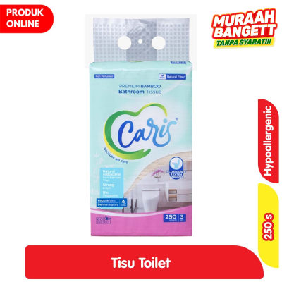 Promo Caris Tisu Toilet Bambu Bottom Pull 3ply 250 s Alfamart