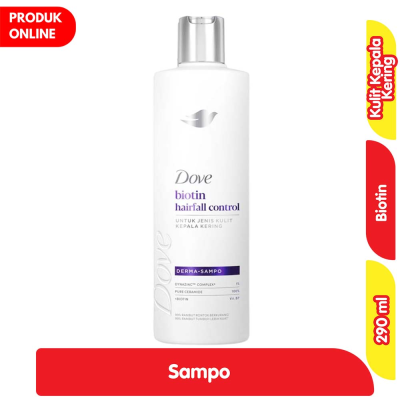 Promo Dove Biotin Sampo Rambut Rontok & Kulit Kepala Kering 290 ml Alfamart