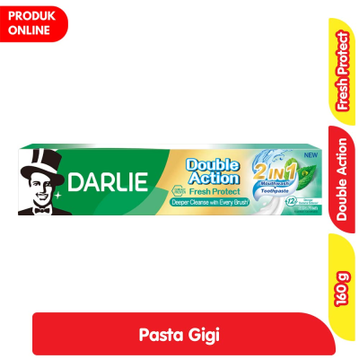 Promo Darlie Double Action Pasta Gigi Fresh Protect 2 in 1 160 g Alfamart