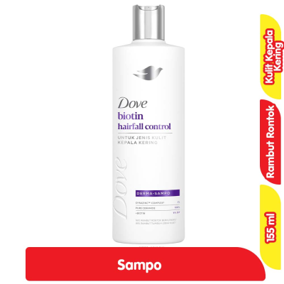 Promo Dove Biotin Sampo Rambut Rontok & Kulit Kepala Kering 115 ml Alfamart