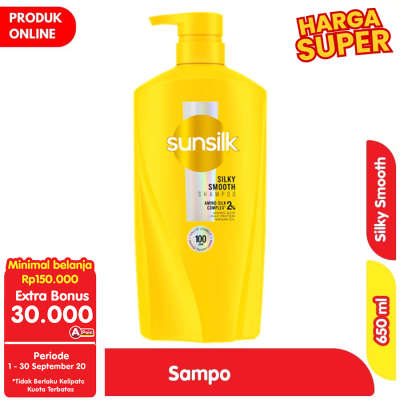 Promo Sunsilk Sampo Silky Smooth Botol 650 ml Alfamart