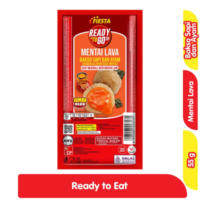 Promo Fiesta Ready to Go Bakso Sapi dan Ayam Mentai Lava 55 g Alfamart