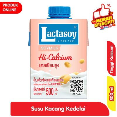 Promo Lactasoy Susu Kacang Kedelai UHT Tinggi Kalsium 500 ml Alfamart
