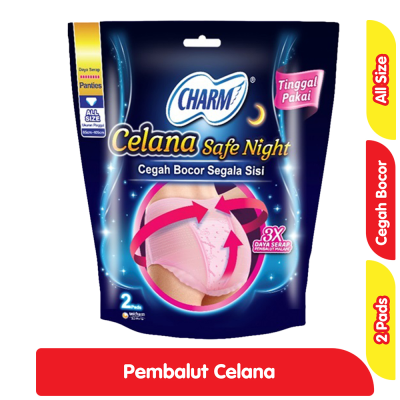 Charm Safe Night Pembalut Celana Menstruasi All Size 2 pcs