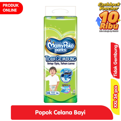 Promo MamyPoko Popok Celana Bayi Tidak Gembung XXL 34 pcs Alfamart