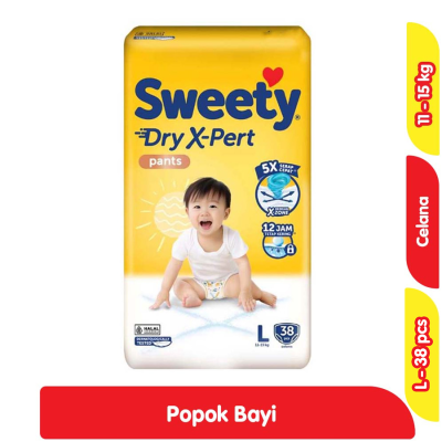 Promo Sweety Bronze Dry X-Pert Popok Celana Bayi L-38 Alfamart
