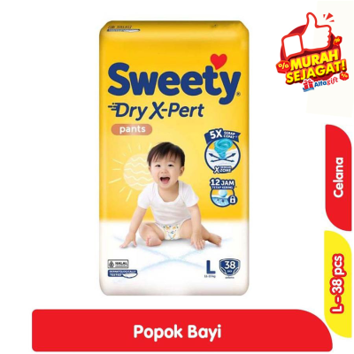 Promo Sweety Bronze Dry X-Pert Popok Celana Bayi L-38 Alfamart