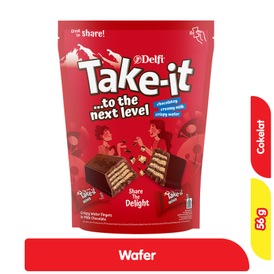 Promo Delfi Take It Share Pack Wafer Cokelat 56 g Alfamart