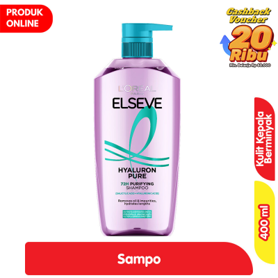 Promo L'Oreal Paris Elseve Hyaluron Pure Sampo Purifying 400 ml Alfamart