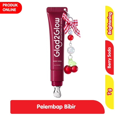 Promo Glad2Glow Serum Pelembap Bibir Berry Soda 7 g Alfamart