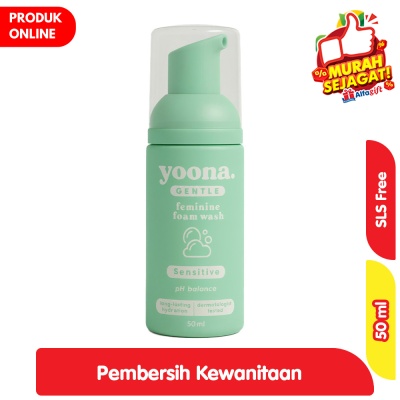 Promo Yoona Gentle Pembersih Kewanitaan Sensitive 50 ml Alfamart