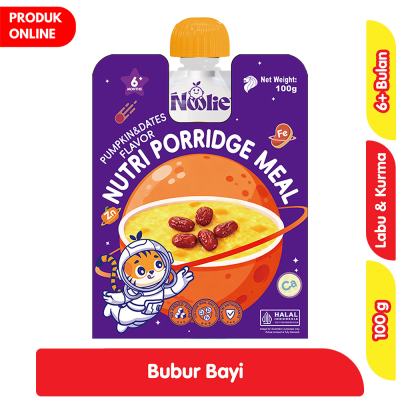 Promo Noolie Bubur Bayi Rasa Labu dan Kurma 100 g Alfamart