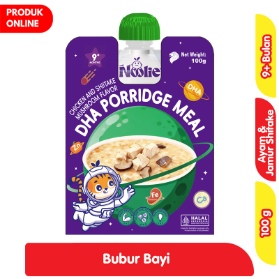 Promo Noolie Bubur Bayi Rasa Ayam dan Jamur Shitake 100 g Alfamart