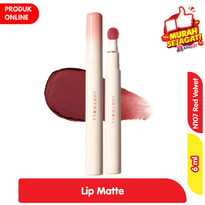 Promo Judydoll Lip Matte N107 Red Velvet 6 ml Alfamart