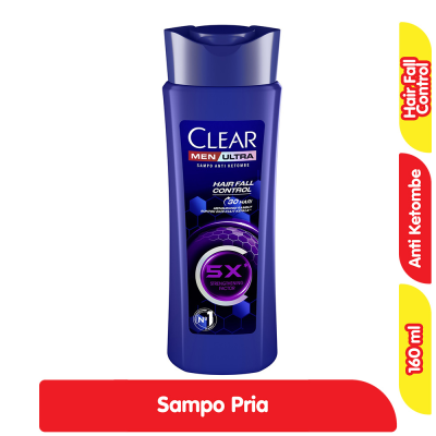 Promo Clear Sampo Pria Anti Ketombe & Rambut Rontok 160 ml Alfamart