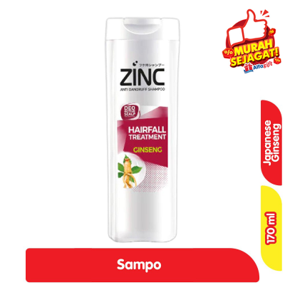 Promo Zinc Sampo Anti Ketombe & Perawatan Rambut Rontok Japanese Ginseng 170 ml Alfamart