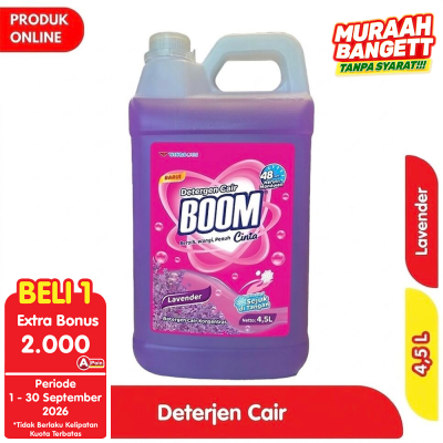 Promo Boom Cinta Detergen Cair Lavender Jerigen 4.5 L Alfamart
