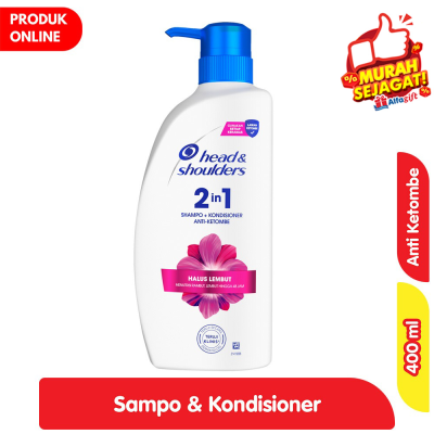 Promo Head & Shoulders 2 in 1 Sampo + Kondisioner Halus Lembut Anti Ketombe 400 ml Alfamart