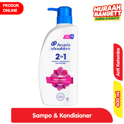 Promo Head & Shoulders 2 in 1 Sampo + Kondisioner Halus Lembut Anti Ketombe 400 ml Alfamart
