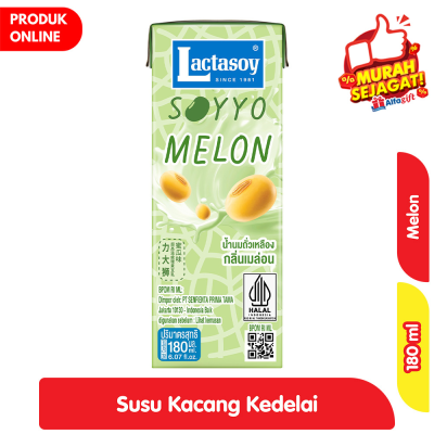Promo Lactasoy Soyyo Susu Kacang Kedelai UHT Melon 180 ml Alfamart