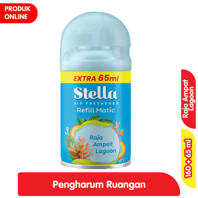 Promo Stella Pengharum Ruangan Otomatis Raja Ampat Lagoon Refill 160 + 65 ml Alfamart