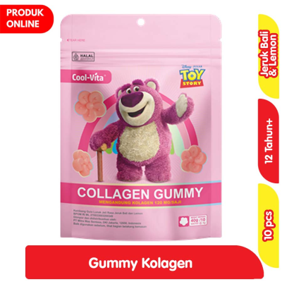 Promo Cool-Vita Toy Story Suplemen Gummy Collagen Jeruk Bali & Lemon 10 pcs Alfamart