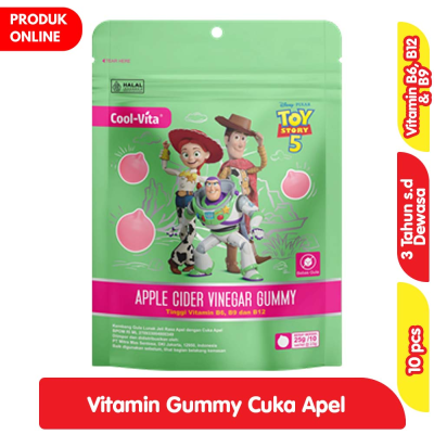 Promo Cool-Vita Toy Story Suplemen Gummy Cuka Apel Vitamin 10 pcs Alfamart
