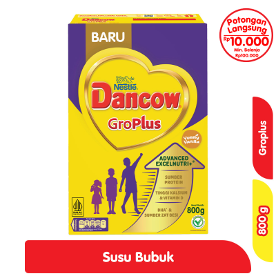 Promo Nestle Dancow GroPlus Susu Bubuk Pertumbuhan Anak Rasa Vanila 800 g Alfamart