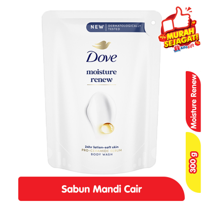 Promo Dove Moisture Renew Serum Sabun Mandi Cair Refill 300 g Alfamart
