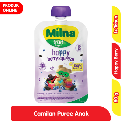 Promo Milna Camilan Puree Buah Happy Berry 80 g Alfamart
