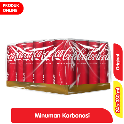 Promo Coca-Cola Original Minuman Soda Kola Kaleng - Karton 24 x 330 ml Alfamart