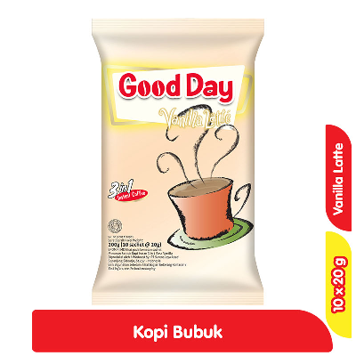 Promo Good Day Kopi Instan 3 in 1 Latte Vanila 10 x 20 g Alfamart
