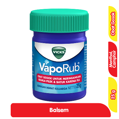 Promo Vicks VapoRub Obat Gosok Pereda Flu Original 25 g Alfamart