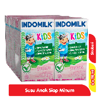 Indomilk Susu UHT Kids Stroberi 6x115 ml