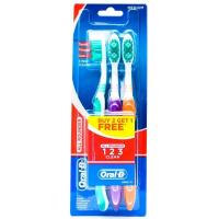 Oral-B Sikat Gigi Toothbrush All Rounder 123 Clean Medium 3 pcs