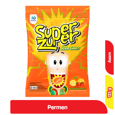 Promo Super Zuper Permen Asam Assorted 125 g Alfamart